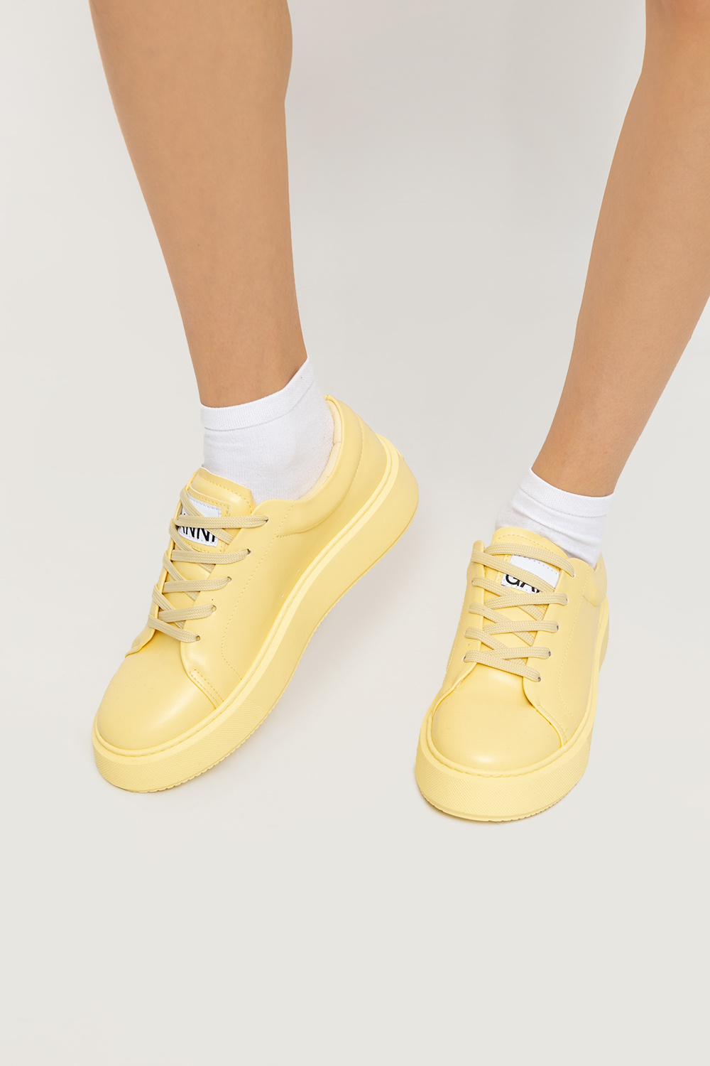 Ganni yellow sales sneakers